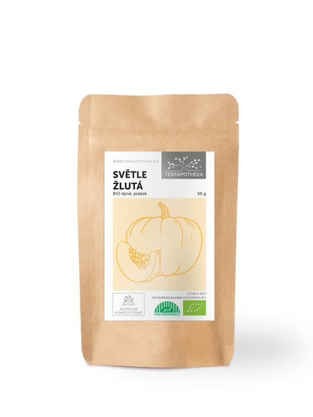 BIO pastelová ŽLUTÁ - dýně - prášek 50 g
