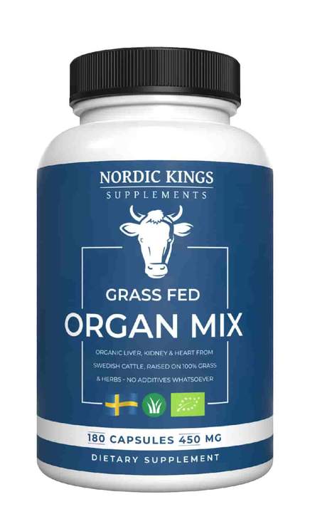 Nordic Kings BIO hovězí mix orgánů grass-fed 180 kapslí