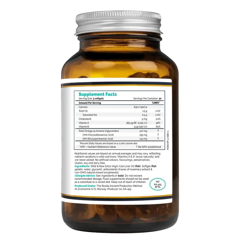 Rosita extra panenský olej z tresčích jater - 90 kapslí