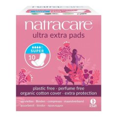 Menstruační vložky ultra extra s křídélky Natracare - super 10 ks Menstruační vložky ultra extra s křídélky Natracare - super 10 ks