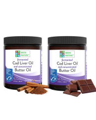 Fermentovaný olej z tresčích jater s máselným tukem Green Pasture - gel s příchutí 188 ml