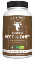 Nordic Kings BIO hovězí ledvinky, grass-fed 180 kapslí
