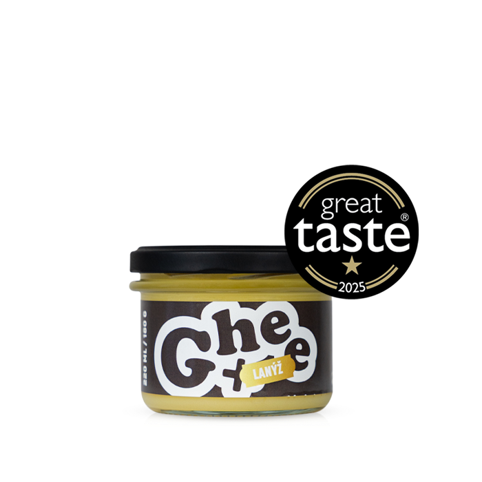 Ghee+ přepuštěné máslo - lanýž 220 ml
