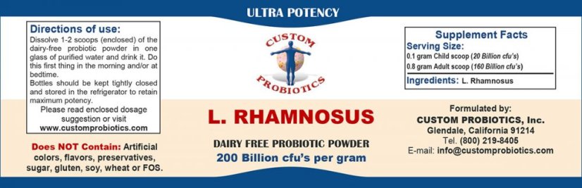 Probiotika Custom Probiotics - L Rhamnosus 50 g prášek