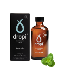 Extra panenský olej z tresčích jater Dropi - 170 ml MÁTA