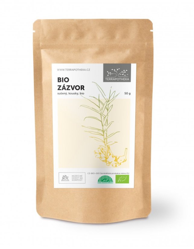 BIO zázvor Terrapotheka - sušené kousky 50 g