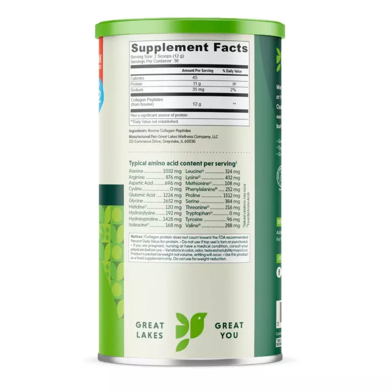 Hovězí kolagen Great Lakes - prášek 454 g