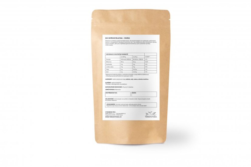 BIO vepřová želatina Terrapotheka - prášek 400 g