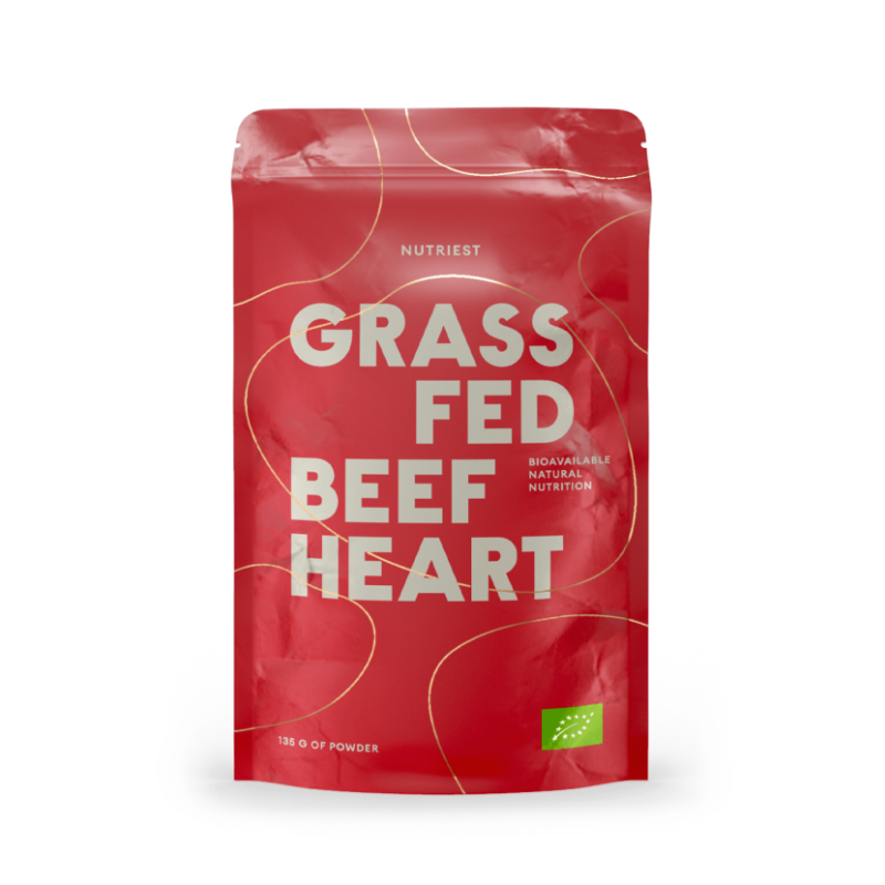Nutriest lyofilizované BIO hovězí srdce v grass-fed kvalitě - prášek 135 g