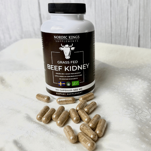 Nordic Kings BIO hovězí ledvinky, grass-fed 180 kapslí