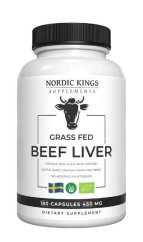 Nordic Kings BIO hovězí játra grass-fed 180 kapslí