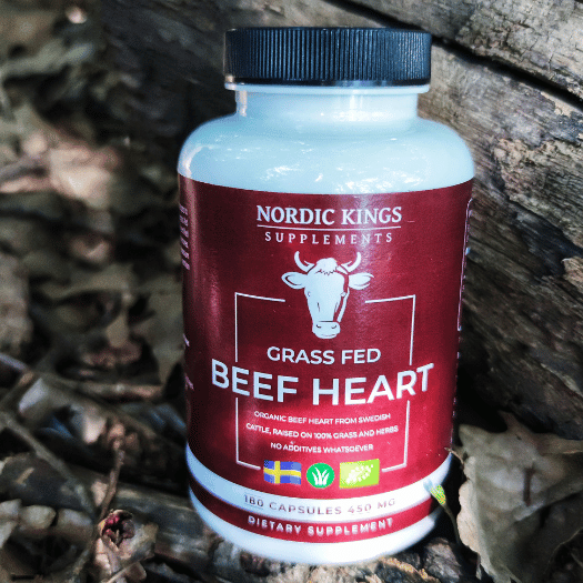 Nordic Kings BIO hovězí srdce,  grass-fed 180 kapslí