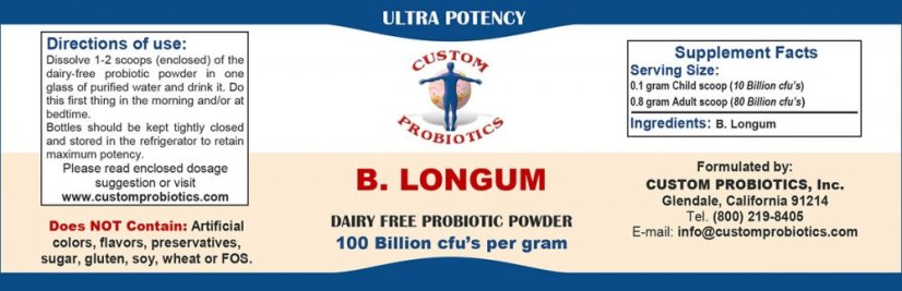 Probiotika Custom Probiotics  B. Longum prášek