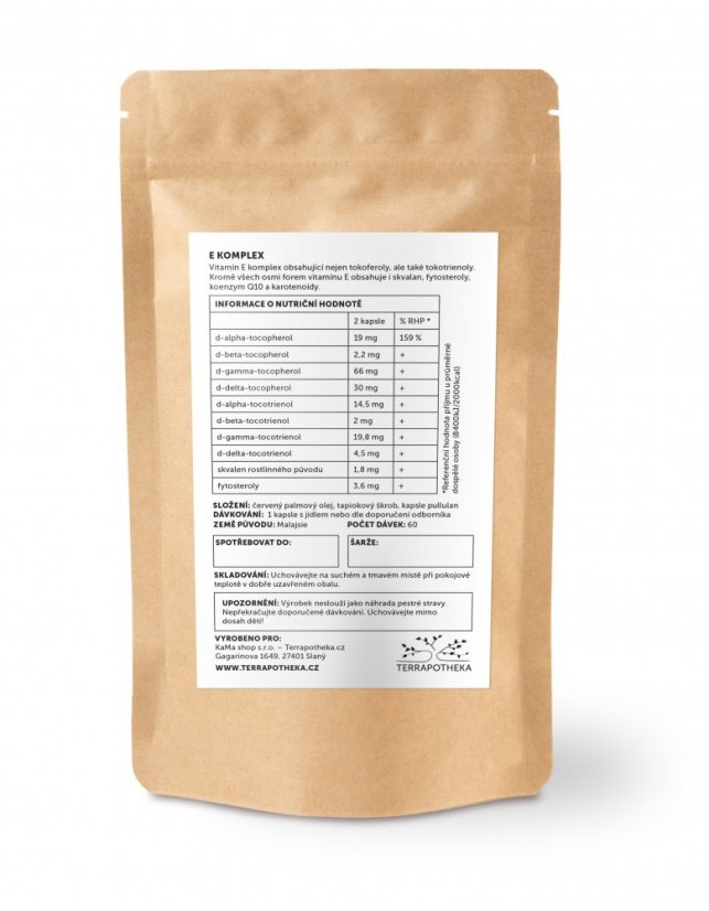 Vitamín E - komplex 8 forem vitamínu E - 60 kapslí