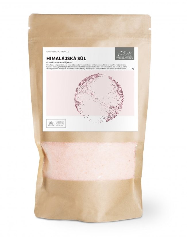 Růžová himalájská kamenná sůl jemná 1 kg