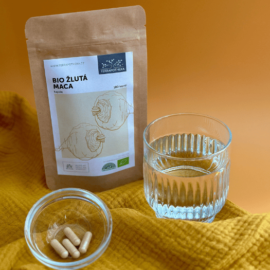 BIO žlutá maca želatizovaná - 180 kapslí