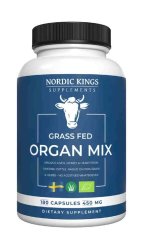 Nordic Kings BIO hovězí mix orgánů grass-fed 180 kapslí