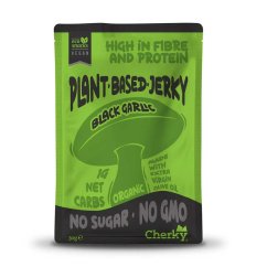 BIO rostlinné jerky Cherky - černý česnek a káva 30 g