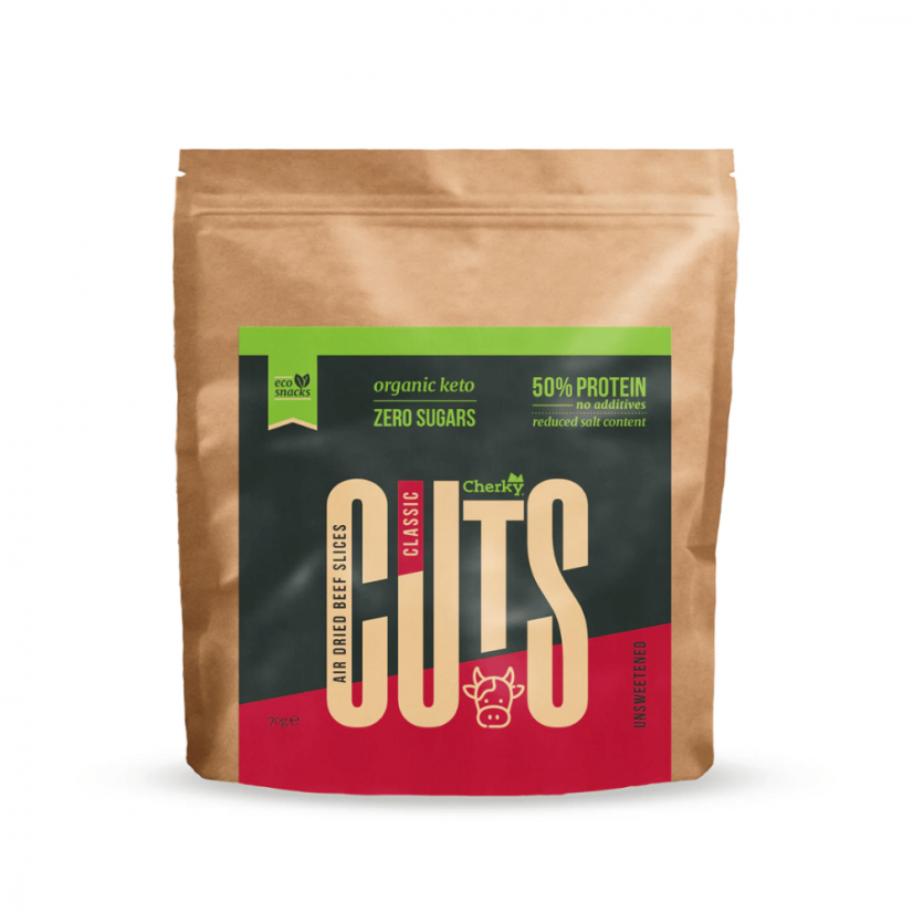 BIO biltong cuts Cherky - classic - Množství: 70 g