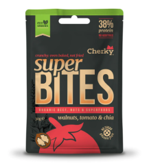 BIO superbites Cherky - hovězí, vlašské ořechy, rajčata, chia 30 g