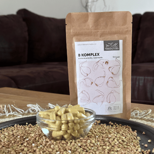 B komplex z klíčené pohanky - 90 kapslí