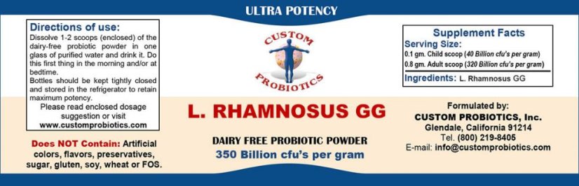 Probiotika Custom Probiotics - L. Rhamnosus GG prášek