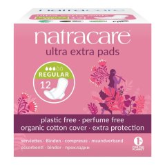 Menstruační vložky ultra extra s křídélky Natracare - regular 12 ks Menstruační vložky ultra extra s křídélky Natracare - regular 12 ks