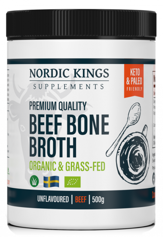 Nordic Kings BIO prášek z kostního vývaru v grass-fed kvalitě 500 g